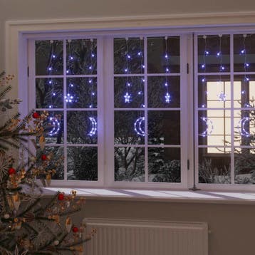 vidaXL Lichtslinger ster en maan afstandsbediening 345 LEDs, Verzenden, Nieuw