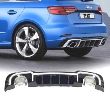 DIFFUSEUR AUDI A3 8V SPORTBACK S LINE 16-20 LOOK RS3 + EMBOU, Verzenden, Nieuw