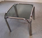 Table dappoint - verre fumé - vintage