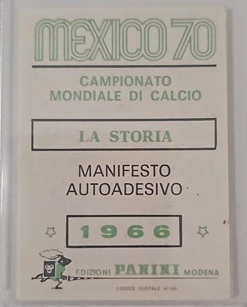1970 Panini Manifesto/Affiche/Poster Mexico 70 Angleterre, Collections