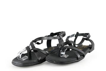 Oh My Sandals Sandalen in maat 37 Zwart, Verzenden, Zwart, Sandalen of Muiltjes, Zo goed als nieuw