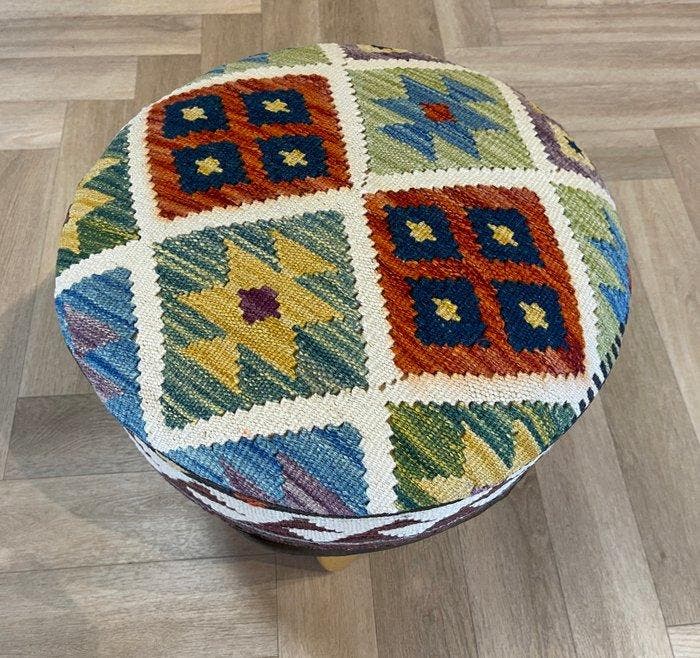 Poef Kelim - ( unused ) - Kelim - 48 cm - 48 cm, Huis en Inrichting, Stoffering | Tapijten en Vloerkleden