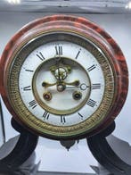 Slingerklok Victoriaans Messing, Hout, Glas - 1850-1900 -, Antiek en Kunst