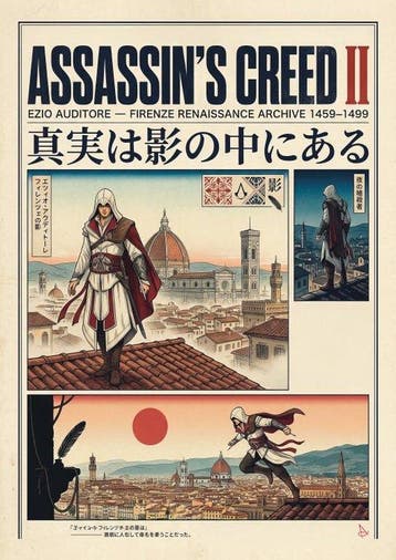 ANDSAL - Lot of 2 Assassins Creed Il Ezio Auditore & Black
