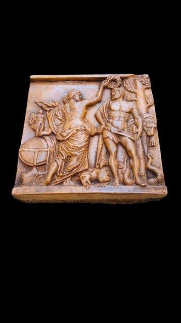 sculptuur, Bassorilievo Incoronazione Di Ercole - 25 cm -