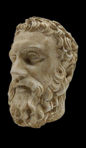 sculptuur, Testa Marco Aurelio - 33 cm - marmerpoeder