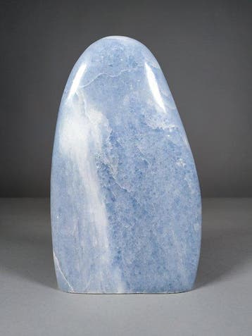 Blue Calcite Vrije vorm - Hoogte: 26 cm - Breedte: 15.5 cm-