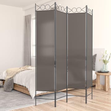 vidaXL Kamerscherm met 4 panelen 160x200 cm stof, Verzenden, Nieuw