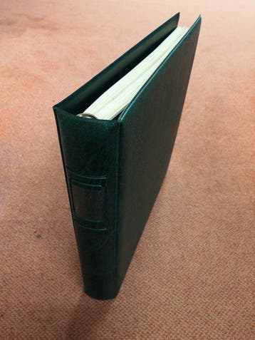 accessoires - 2 Lindner-T-ringbinders met 80 lege vellen, Gestempeld