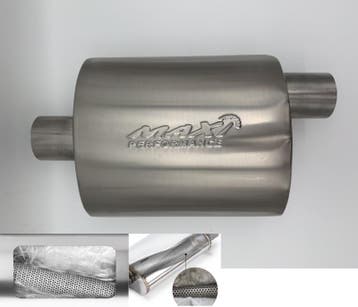 MAX Ultra Straight Flo Performance rvs uitlaat demper 2,5, Ophalen of Verzenden
