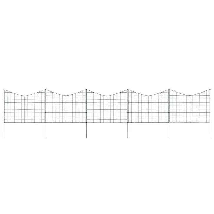vidaXL Schuttingset hol gebogen 77,5x64 cm groen, Tuin en Terras, Tuinhekken en Hekwerk, Nieuw, Verzenden