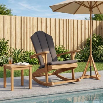vidaXL Tuin Adirondack Schommelstoel Naturel 100% Polyester, Verzenden, Nieuw