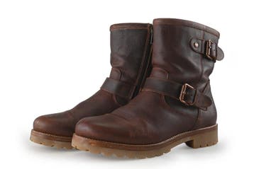 Panama Jack Biker boots in maat 41 Cognac, Overige kleuren, Verzenden, Boots, Zo goed als nieuw