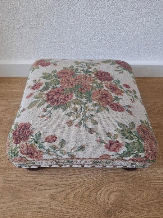 Voetenbank - Hout, Textiel, Koper, Antiek en Kunst, Curiosa en Brocante