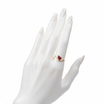Ring - 14 karaat Geel goud - 1.00ct. tw. Robijn