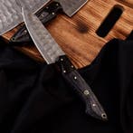 Keukenmes - Chefs knife - gevouwen staal, Pakka-hout en
