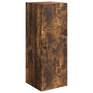 vidaXL Wandkast Gerookt eiken 33 x 34,5 x 90 cm Bewerkt hout, Verzenden