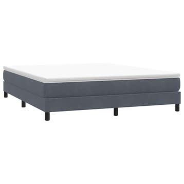 vidaXL Boxspring zonder matras fluweel donkergrijs 180x210, Huis en Inrichting, Slaapkamer | Bedden, Verzenden, Nieuw