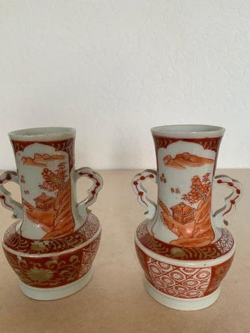 Vaas - Porselein - Japan - Edo Periode (1600-1868) - Set
