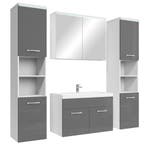 Badkamermeubel Set Paso XL 80 x 40 cm Grijs Badmeubel, Huis en Inrichting, Badkamer | Badkamermeubels, Verzenden, Nieuw