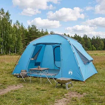 vidaXL Huisje Tent met dak Blauw 400 x 210 x 180 cm, Verzenden, Nieuw