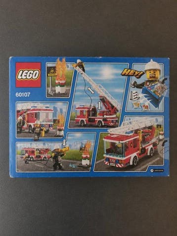 Lego Set - 60107 - City - Fire Ladder Truck, Nieuw