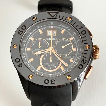 Edox - Class 1 - Chronoffshore Big Date - 10016-357RN-NIR2 -, Nieuw
