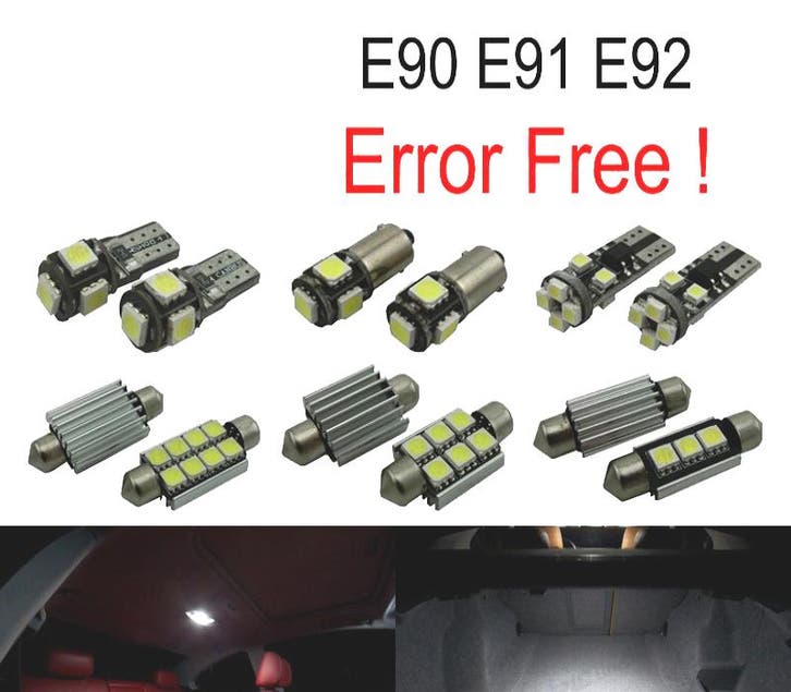 KIT 9 AMPOULES LED INTÉRIEUR POUR BMW SÉRIE 3 E90 E91 E92 06, Auto-onderdelen, Verlichting, Verzenden