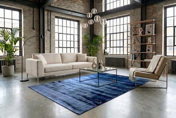 Gabbeh bleu moderne - Tapis - 250 cm - 150 cm - neuf et très, Nieuw