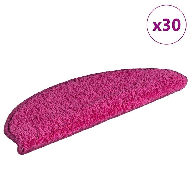 vidaXL Trapmatten 30 stuks 65x21x4 cm Roze Halfrond Groot, Doe-het-zelf en Bouw, Ladders en Trappen, Nieuw, Verzenden