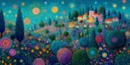 Felix van Horst - Starlit Garden (XXL), Antiquités & Art