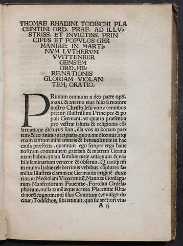 Martin Luther & Tommaso Radini Tedeschi - Thome Rhadini: