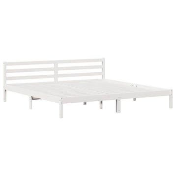 Bedframe massief grenen - Tweede kansje - OP = OP, Verzenden, Wit, Tweepersoons, Zo goed als nieuw