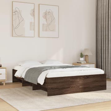 vidaXL Bedframe zonder matras bewerkt hout bruin eikenkleur, Verzenden, Nieuw