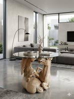 Tafel - Hout - Paarden die op hun achterpoten staan