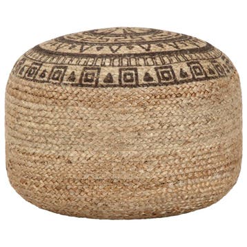 vidaXL Poef handgemaakt 45x30 cm jute bruin, Verzenden, Nieuw