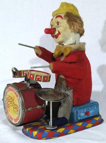 Alps - Jouet en étain - Charlie the Drumming Clown - Japon