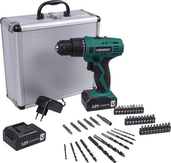 2dekans | VONROC Accuboormachine – 12V Li-Ion – Incl., Doe-het-zelf en Bouw, Gereedschap | Boormachines, Ophalen of Verzenden