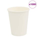 vidaXL Papieren koffiekopjes 1000 st 8oz 200 ml wit, Verzenden