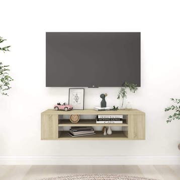 vidaXL Tv-hangmeubel 100x30x26,5 cm bewerkt hout sonoma, Huis en Inrichting, Verzenden, Nieuw