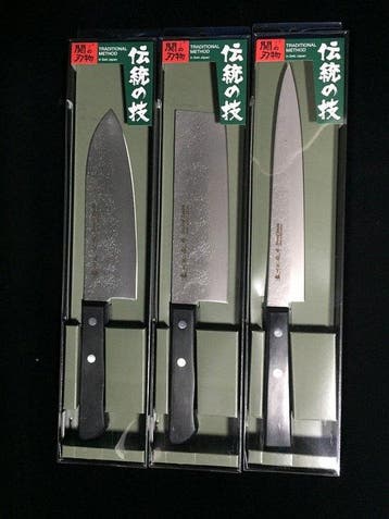Set of 3 Brand New Japanese Kitchen Knives by Noushu