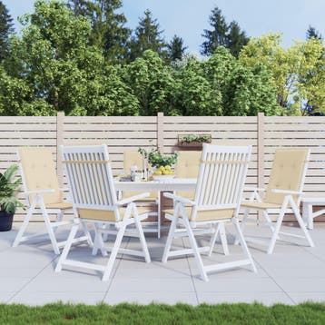 vidaXL Tuinstoelkussens hoge 6 st hoge rug 120x50x3 cm stof, Verzenden, Nieuw