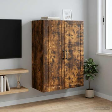 vidaXL Wandkast 66 x 34,5 x 90 cm Bewerkt hout Gerookt eiken, Verzenden, Nieuw