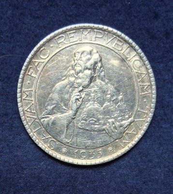 San Marino. 20 Lire 1935 - Argento - (Zonder minimumprijs)