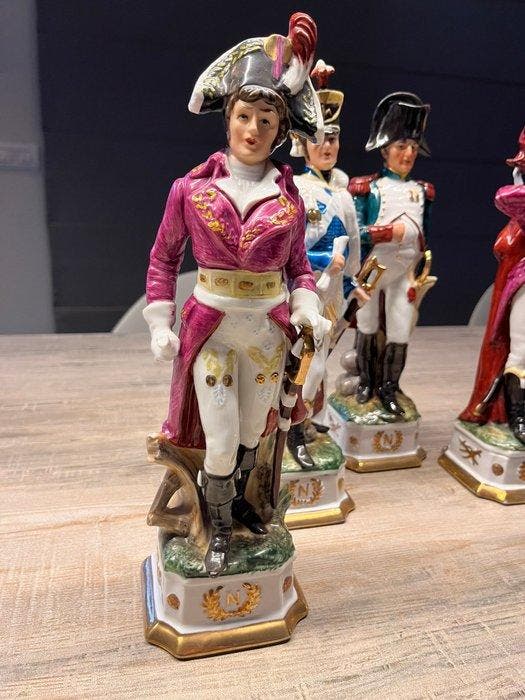 Beeldje, 5 Napoleon figuren - 32 cm - Porselein, Antiek en Kunst, Antiek | Glaswerk en Kristal