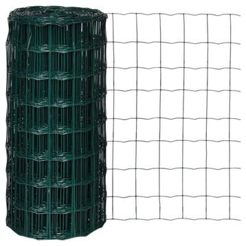 vidaXL Euro hek 10x0,8 m staal groen, Verzenden