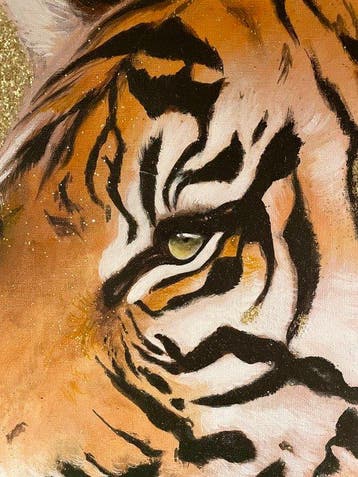 Luke Phillips - Tiger Portrait 2, Antiek en Kunst
