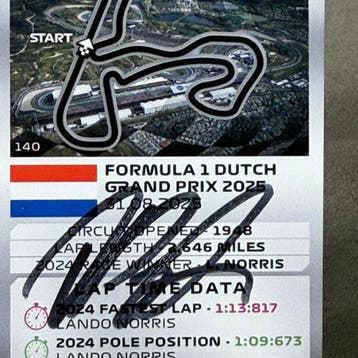 Mclaren - Topps 140 Gp Dutch signed by Winner - Oscar
