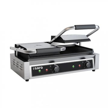 Contactgrill PG2 | Gegroefd | 3.6kW | Met Gietijzeren Plaat, Verzenden