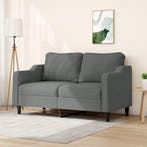 vidaXL Tweezitsbank / zetel 140 cm stof donkergrijs, Verzenden, Nieuw